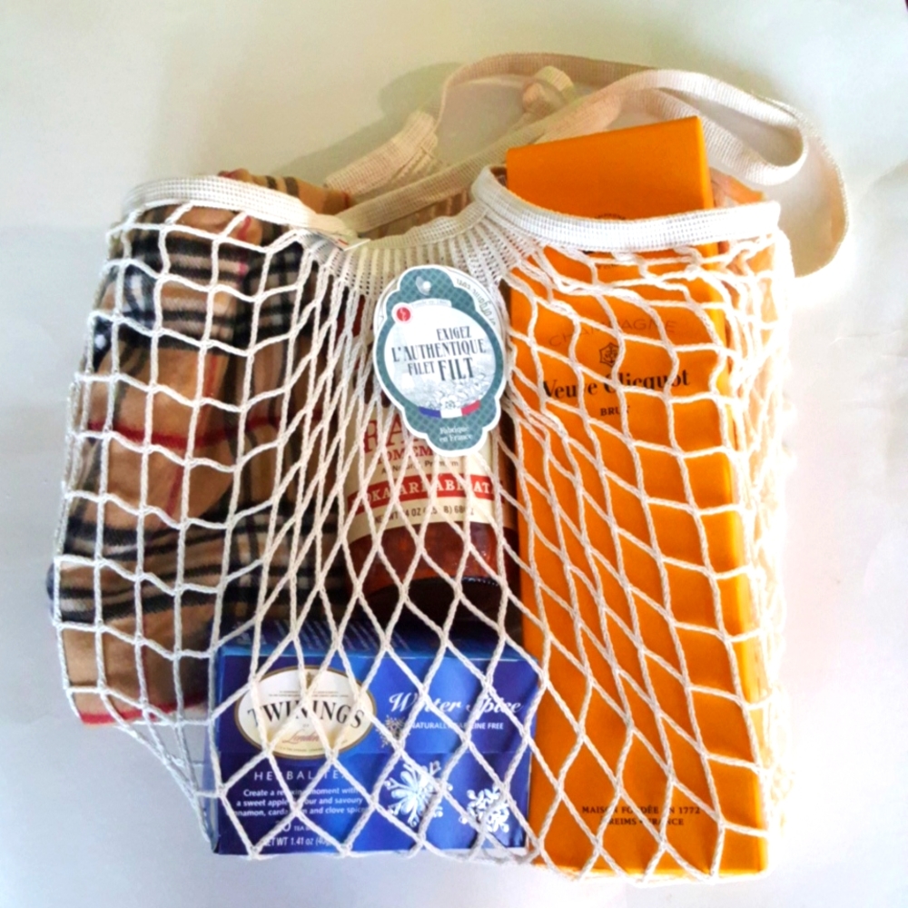 FILT France Normandie Organic Cotton Knit Classic String Shopper Bag NWT Ecru